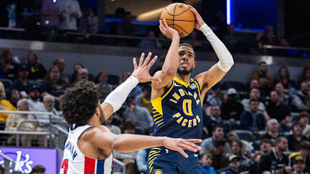 Indiana Pacers guard Tyrese Haliburton Detroit Pistons